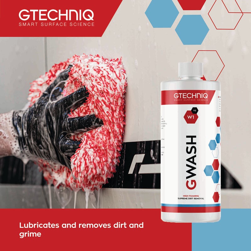 Gtechniq - W1 GWash - High Foam Content, Maximum Gloss Retention, Tough On Dirt and Grime, High Slickness Lubrication - Breaks Down Residue, Works Great in Foam Cannons (500 milliliters) - Image 3